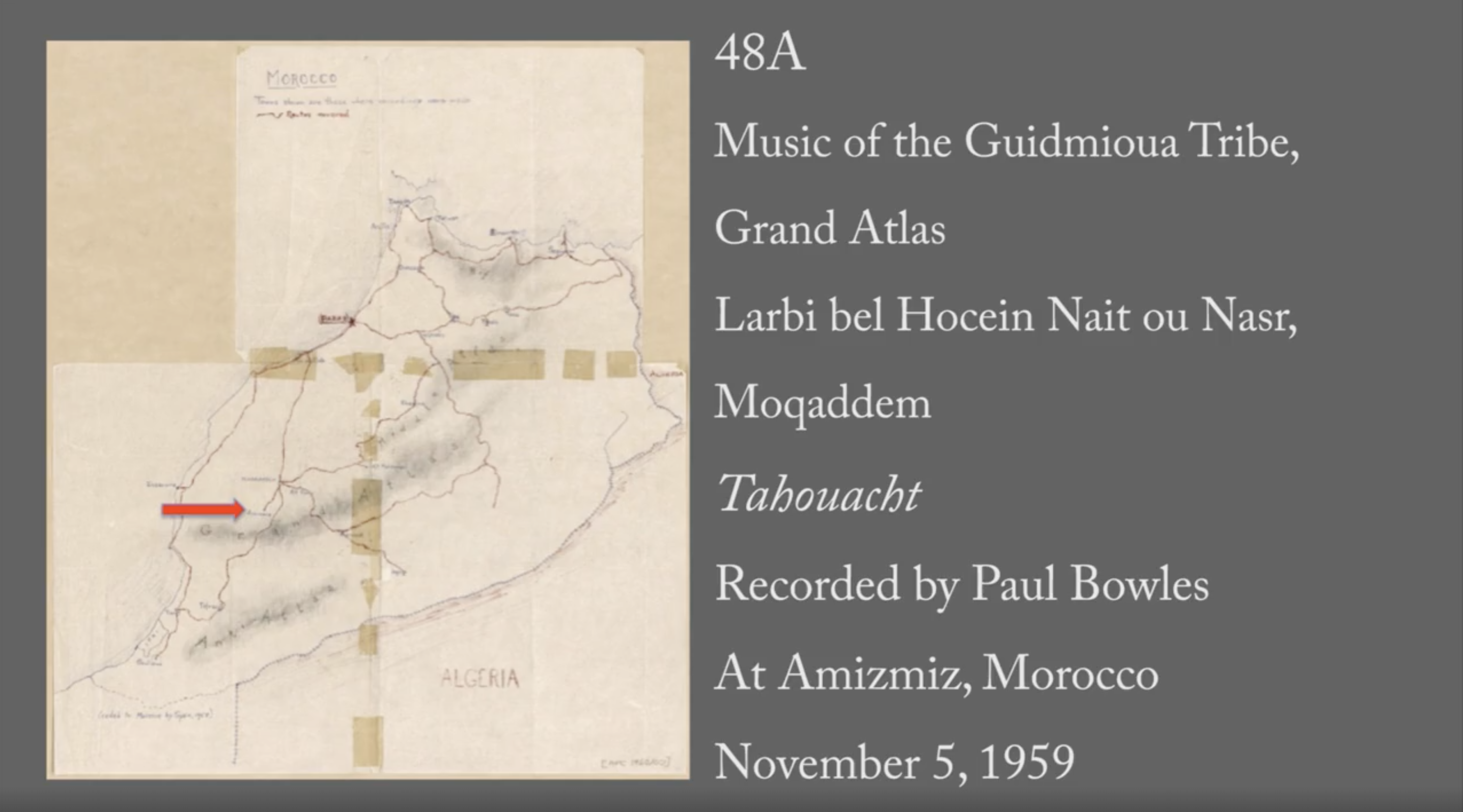 Larbi bel Hocein Nait ou Nasr  - 48A: "Tahouacht" (Music of the Guidmioua Tribe)