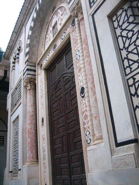 Masjid Hammuda Pasha - Entrance to tomb structure at the southern corner of mosque