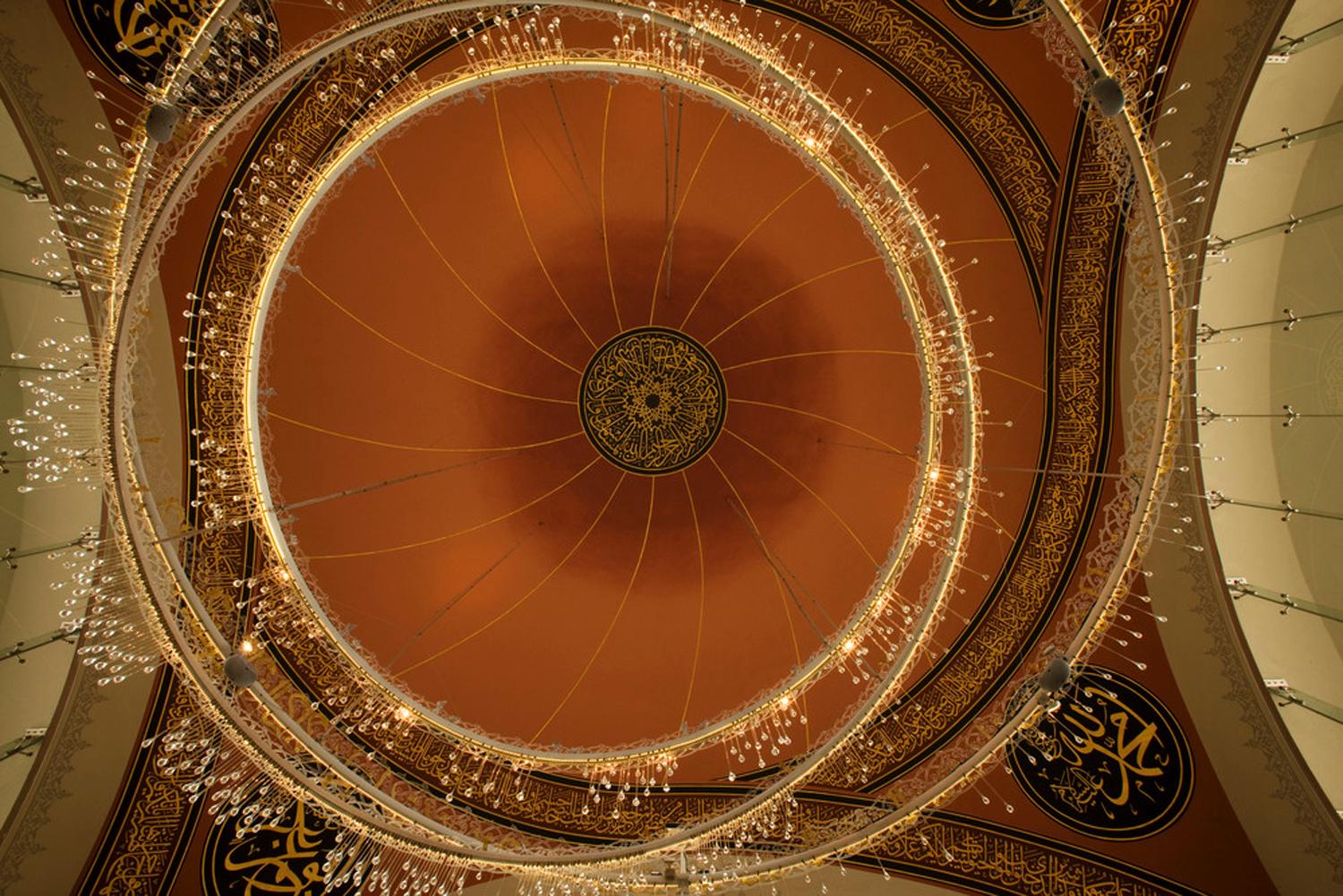 Dome, dome belt and chandelier