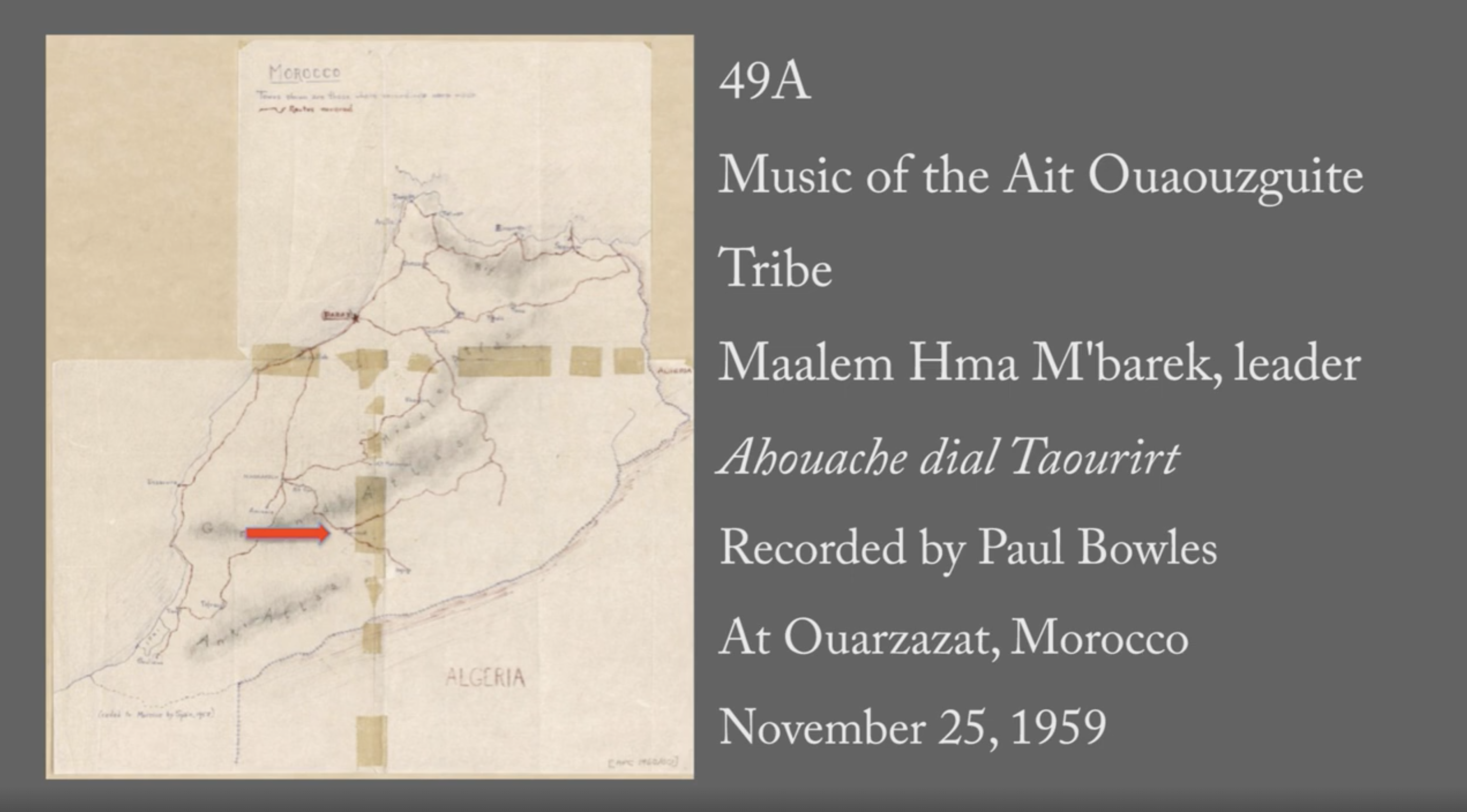 49A: "Ahouache dial Taourirt" (Music of the Ait Ouaouzguite Tribe)