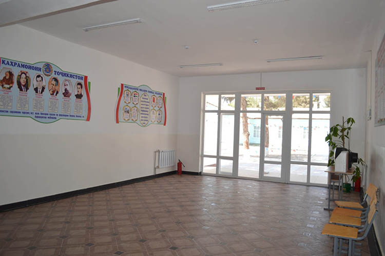 New classroom building interior