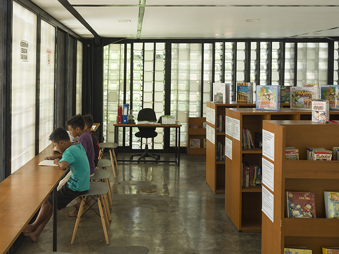 Interior view of the library