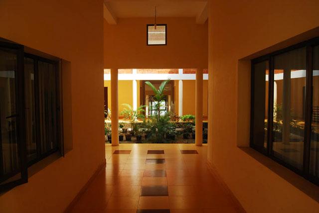 Interior corridor facing courtyard
