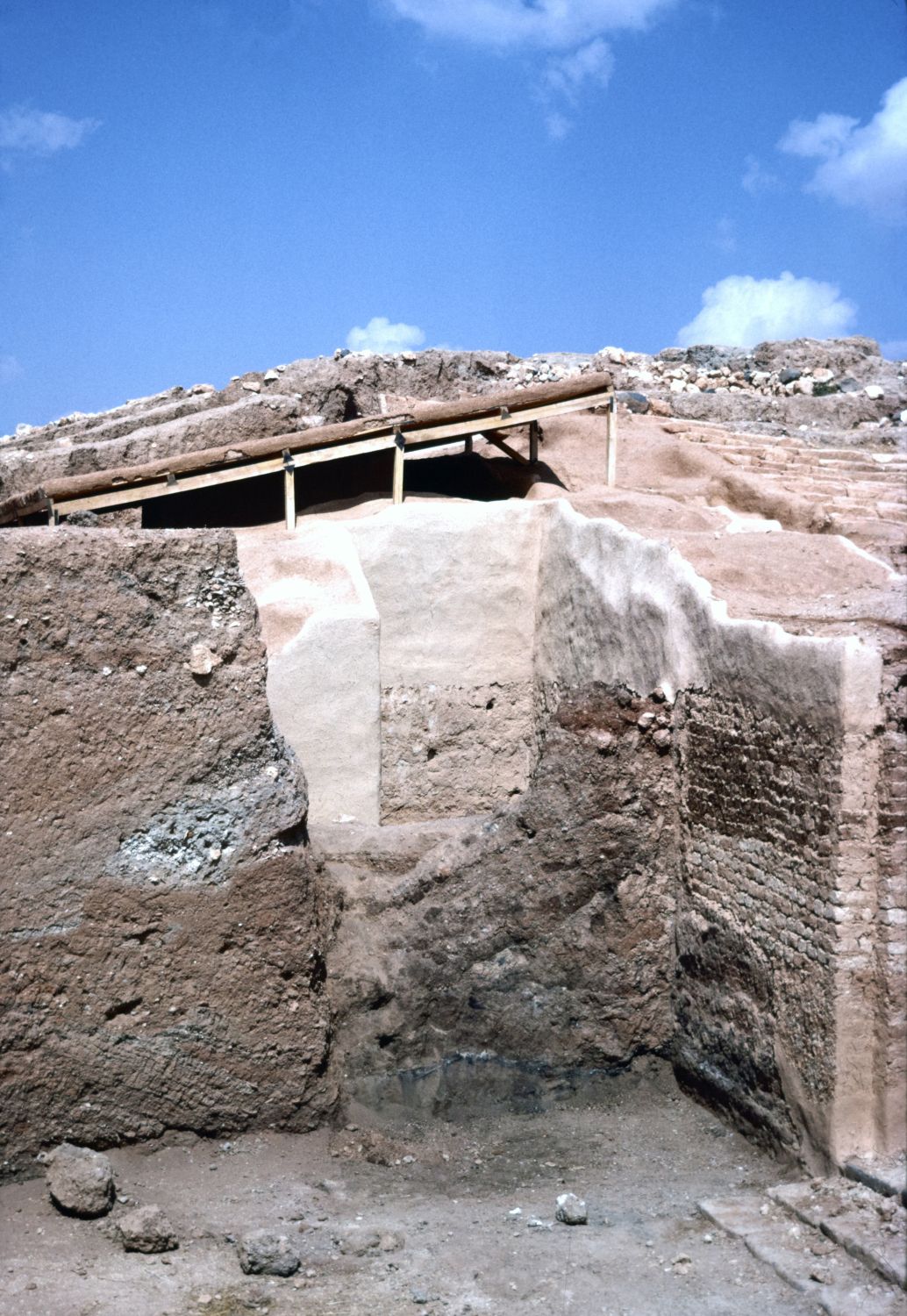 Palace complex, view of excavation near staircase.