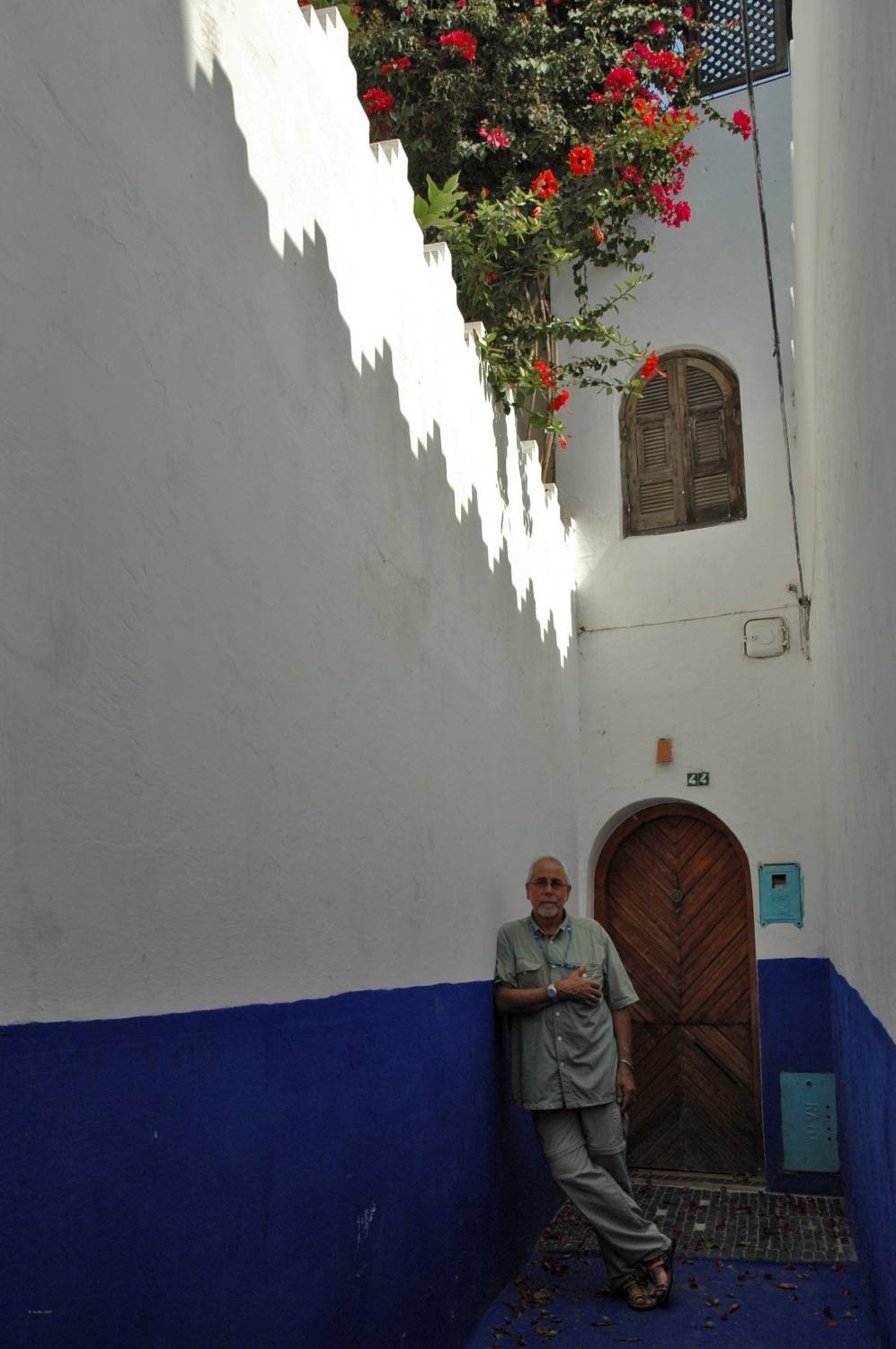 Narrow entranceway to a building in the medina