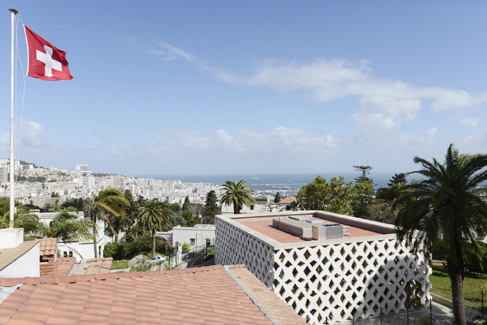 Roof terrace with a view over Algiers   