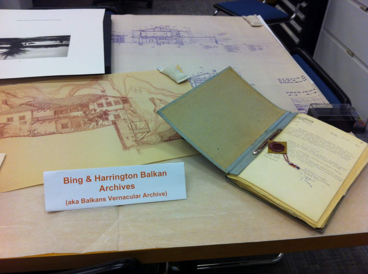 Drawings and documents from the Bing and Harrington Balkan Archives on display