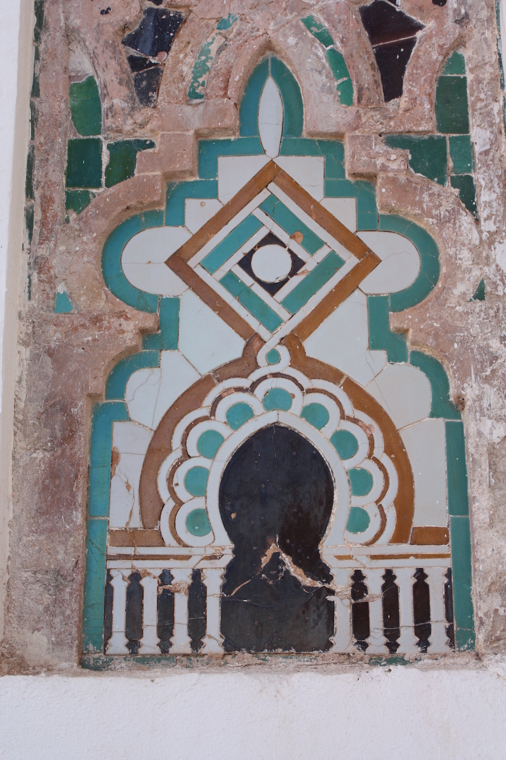 Detail view of decoration on the impost of the main portal
