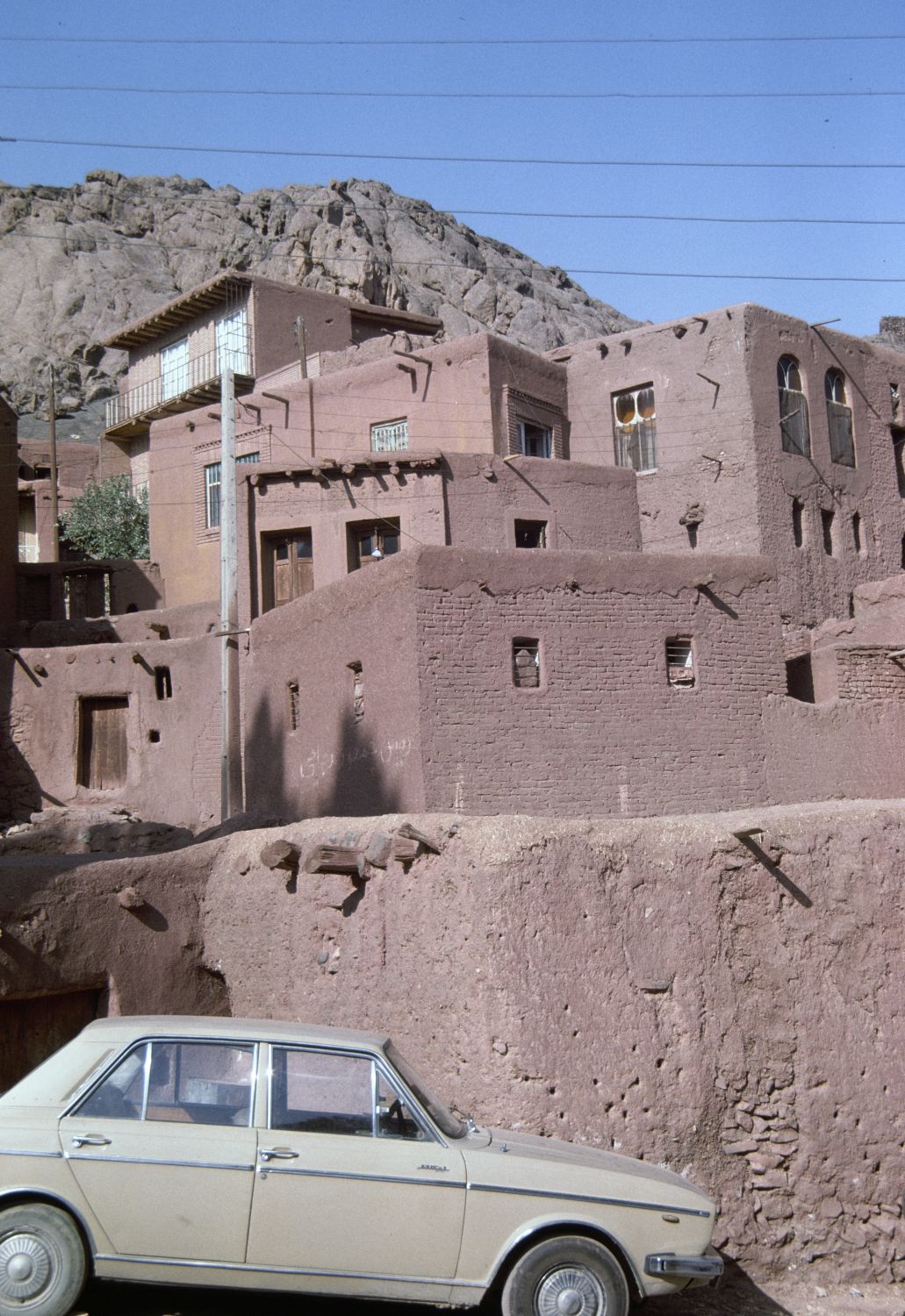 View of houses in Abyanah, Iran.