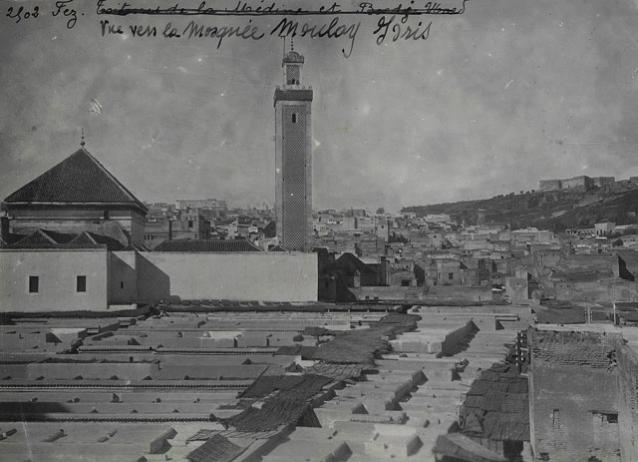 General view of Moulay Idris II Zawiya and Mosque / "Fez, Vue vers la Mosquée Moulay Idris"