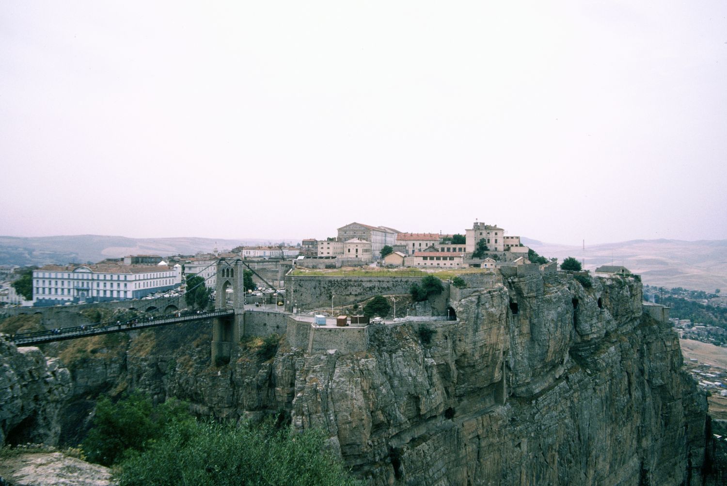 View towards south, with old medina and army barracks on top of hill