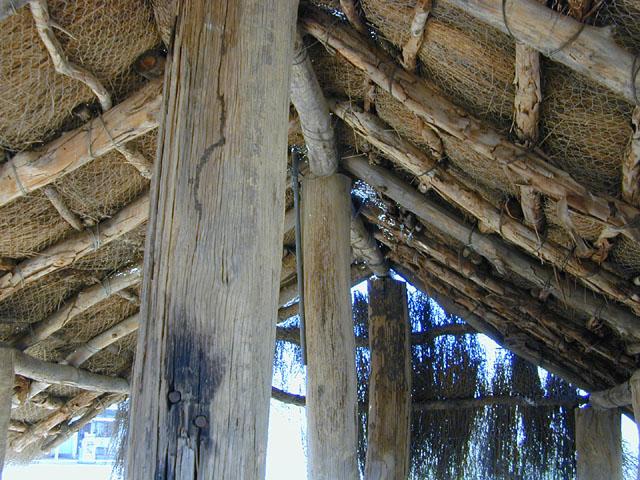 Interior view of roof construction