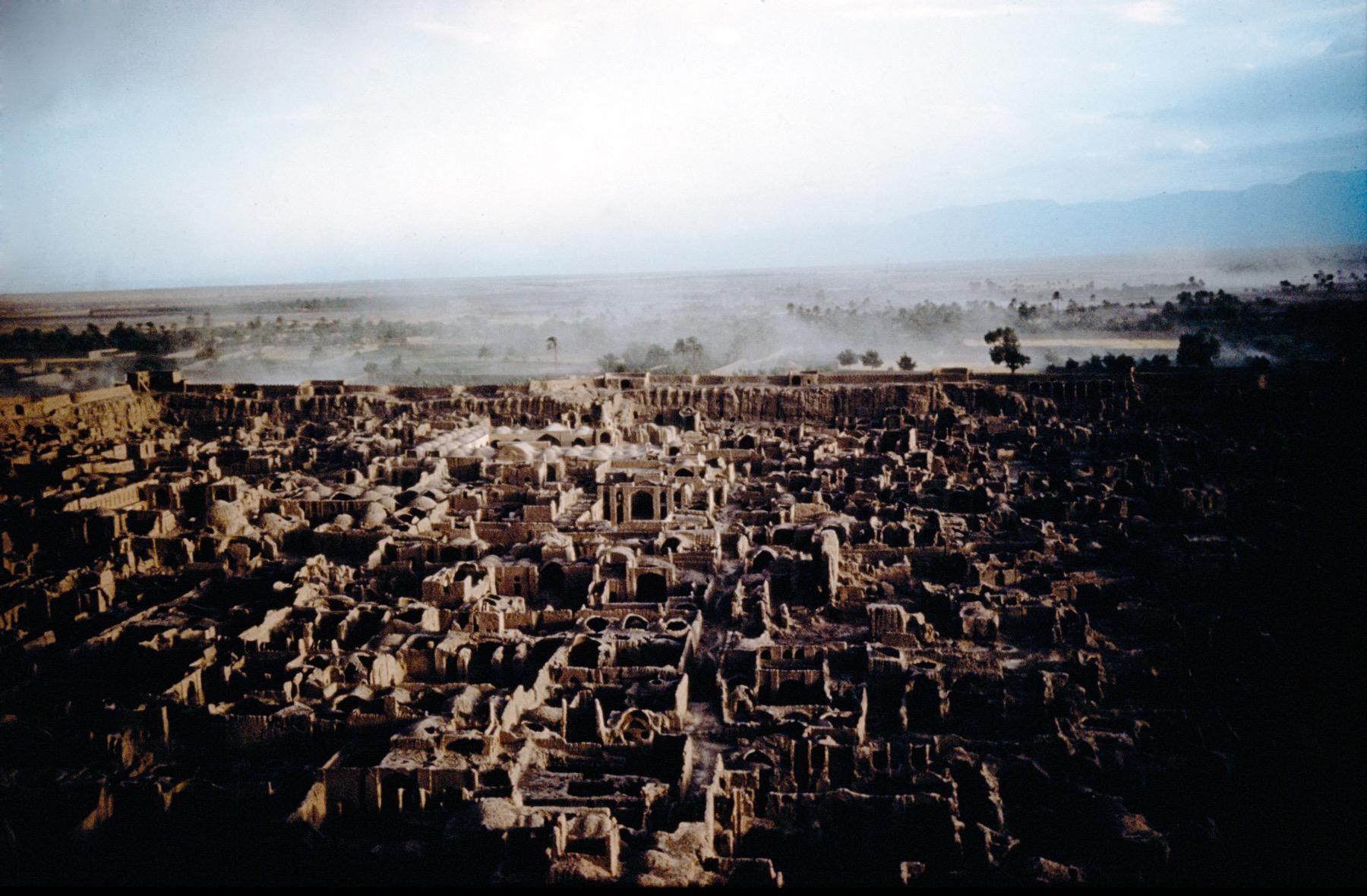 General view over the town from the citadel, looking south, prior to the earthquake