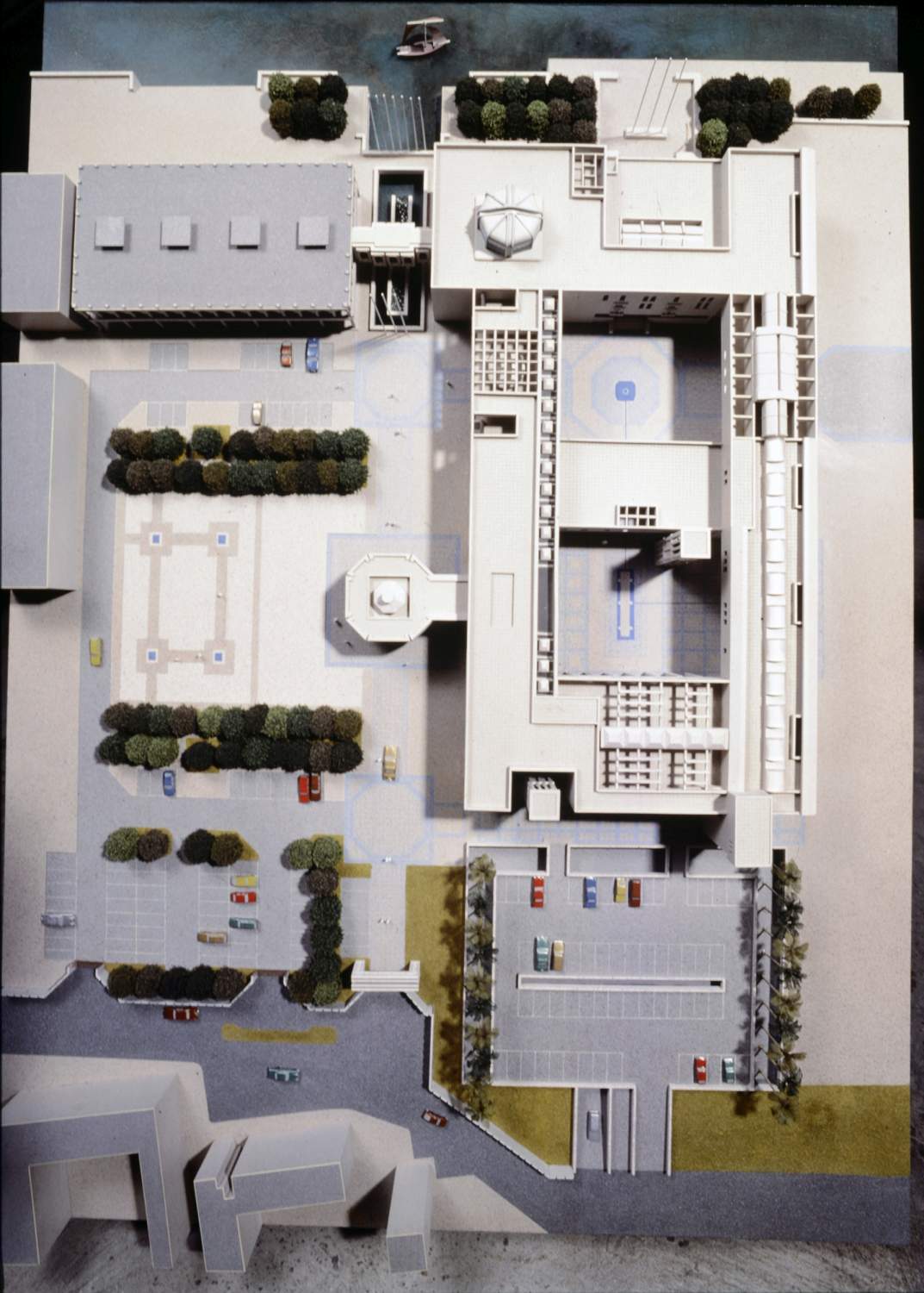<p>View of architectural model from above</p>