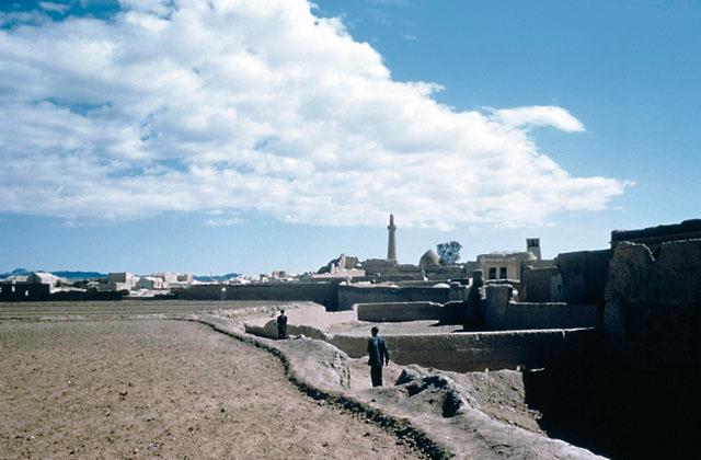 General view with the minaret of the Friday Mosque at the center