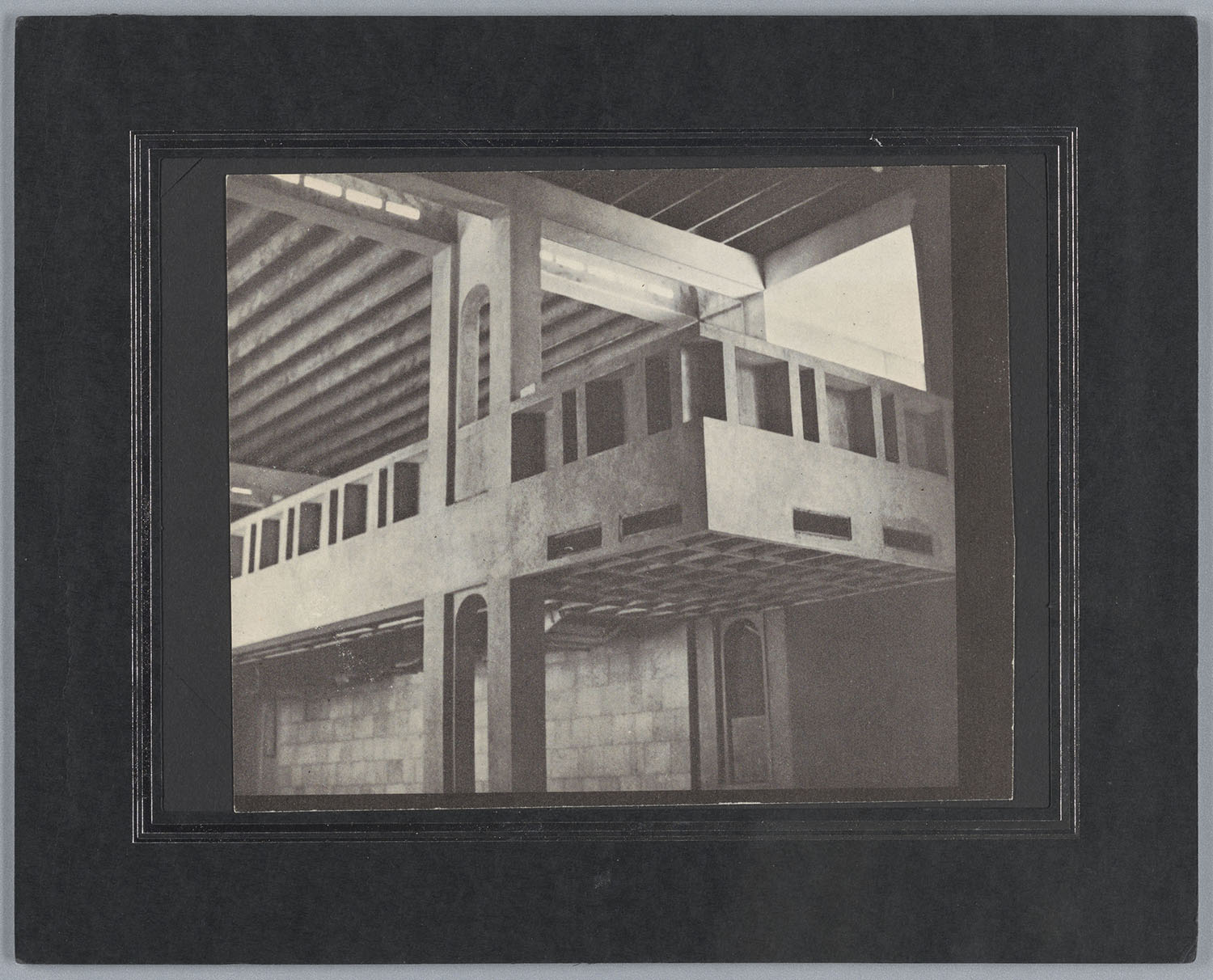 Interior view during construction.