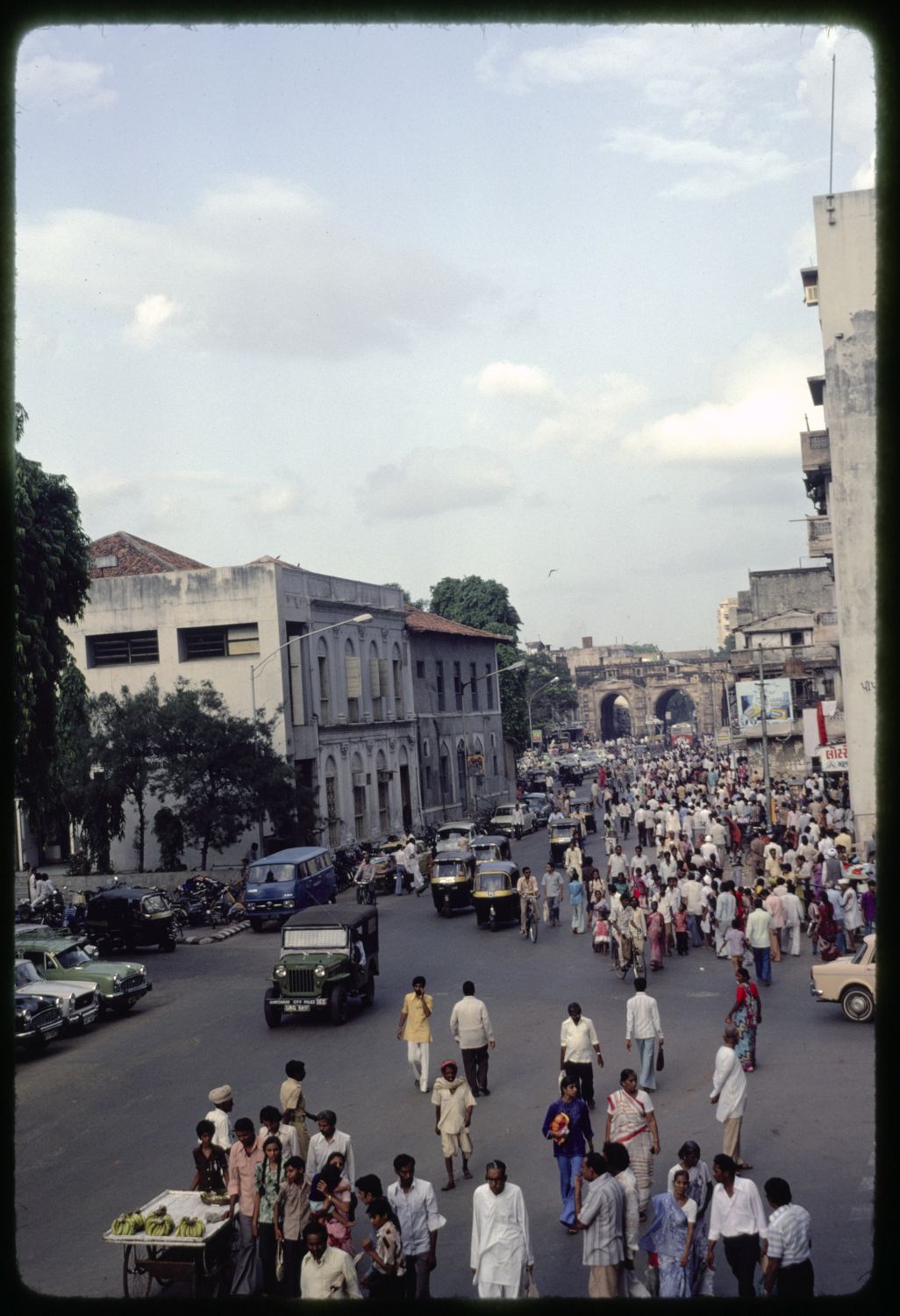 View of square west of Tin Darwaza, visible in background.
