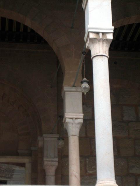Zaytuna Mosque - Columns supporting arches of the eastern elevated porch