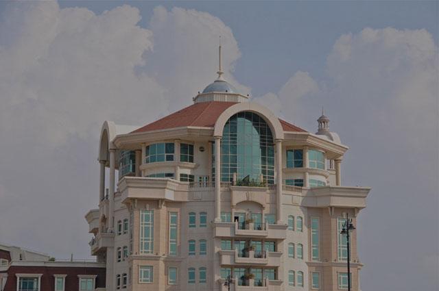 Partial view of 'Al Murooj Rotana' residential complex 