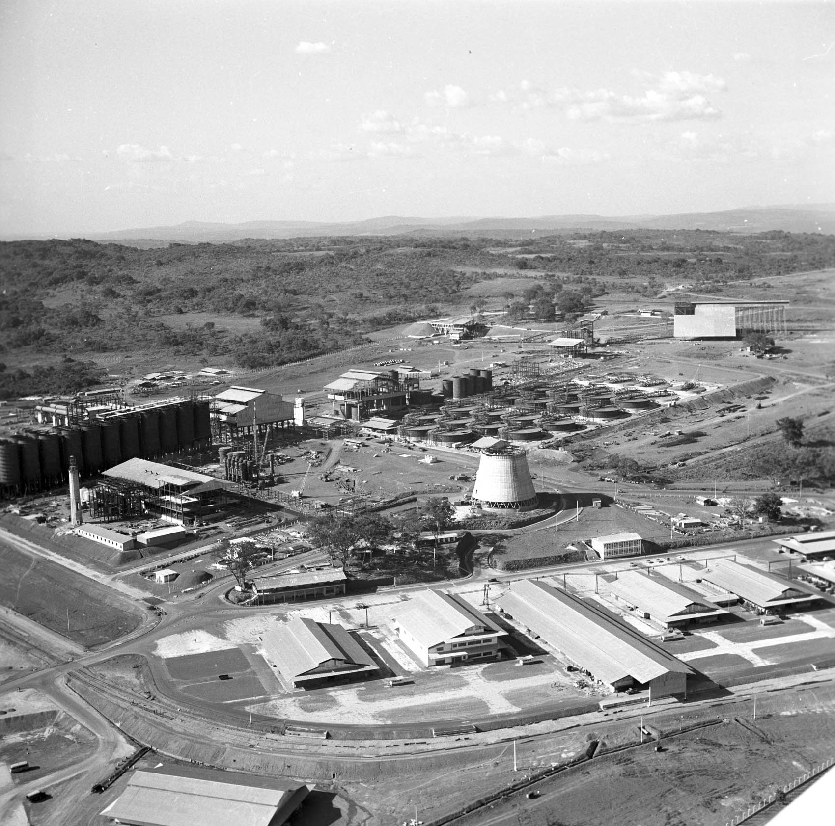 Aerial view of aluminium factory