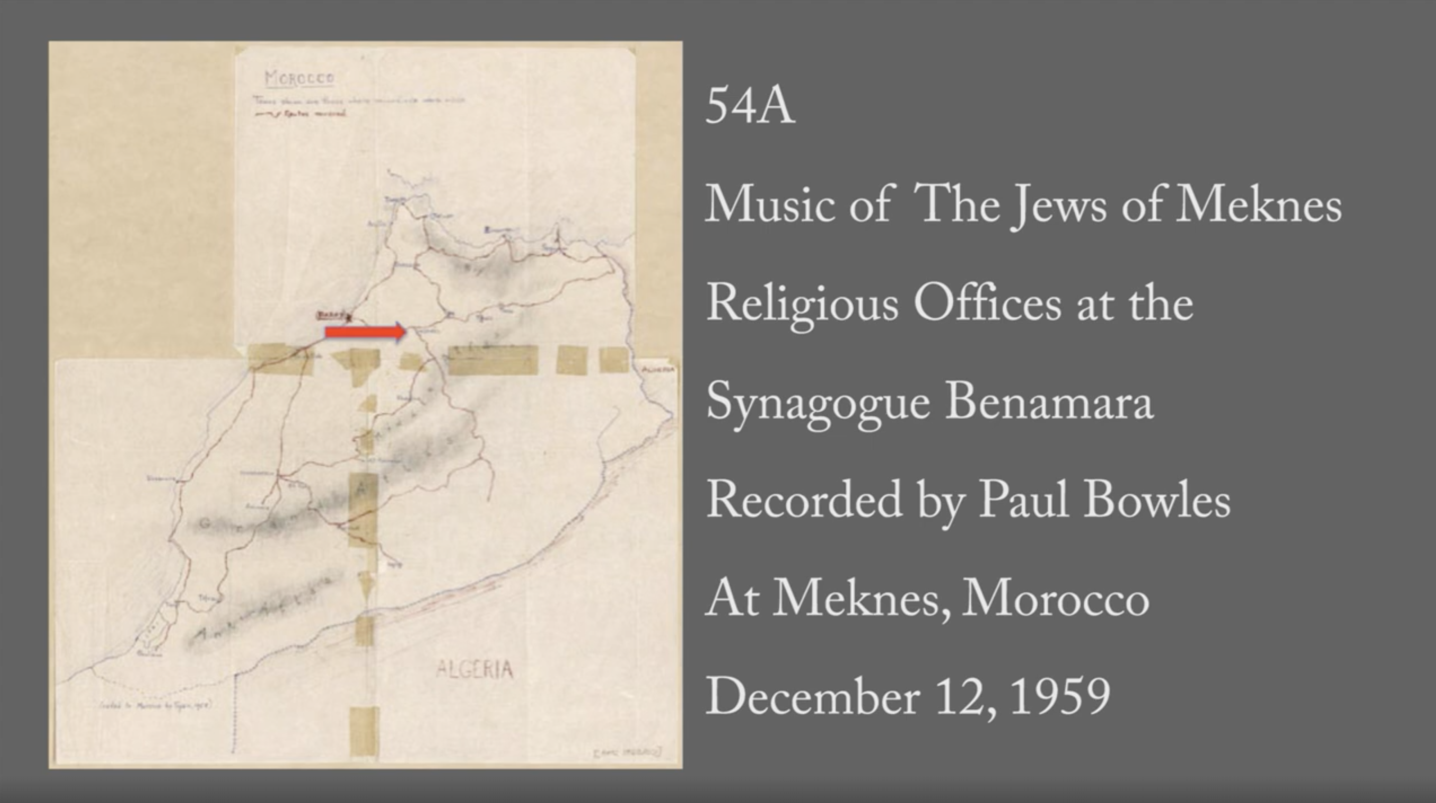 54A: "Music of The Jews of Meknes"