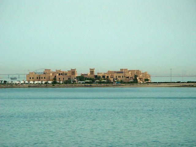 View of the resort from the sea