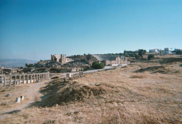 View of Oval Plaza, Zeus Temple Complex, and South Theater