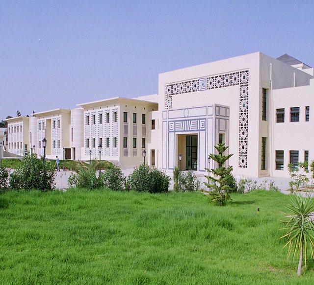 View of the forum entry and laboratory wing