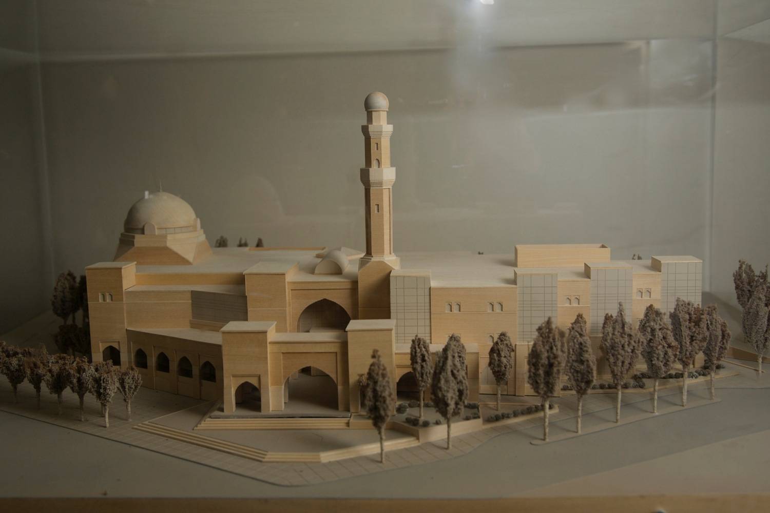 View of the architect's model, east facade