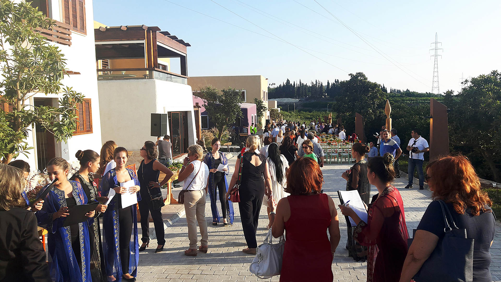 <p>Hostesses in the main entrance zone, during the inauguration in 9 September 2017.</p>