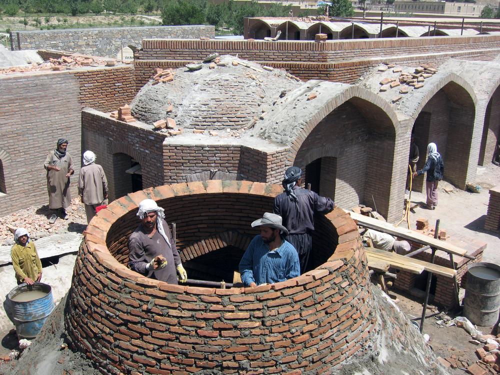 Bagh-e Babur Restoration: Caravanserai - During intervention