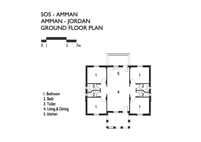 Ground floor plan of a typical house