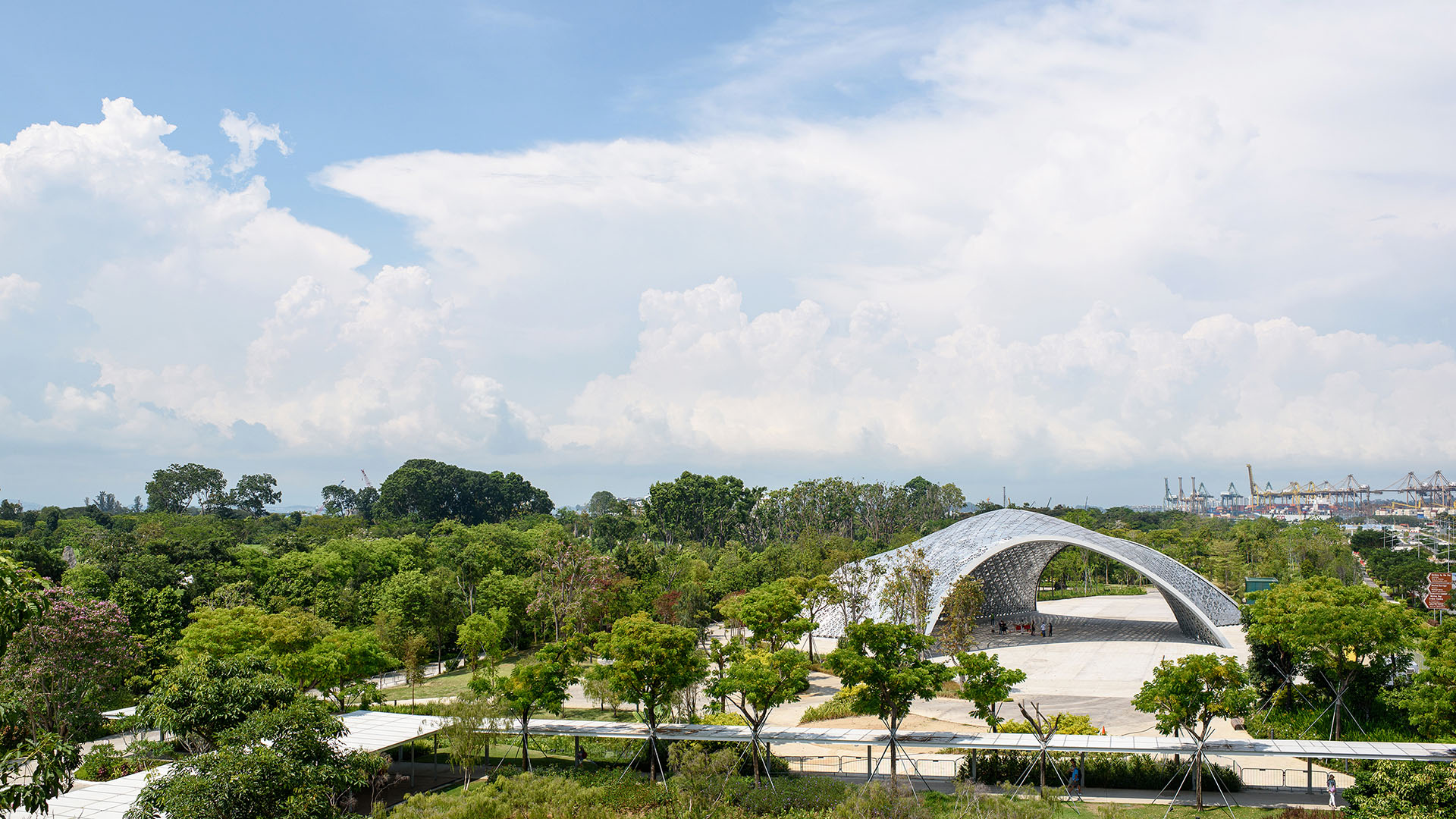 <p>The Future of Us Pavilion as a permanent Singapore landmark, view from north.</p>
