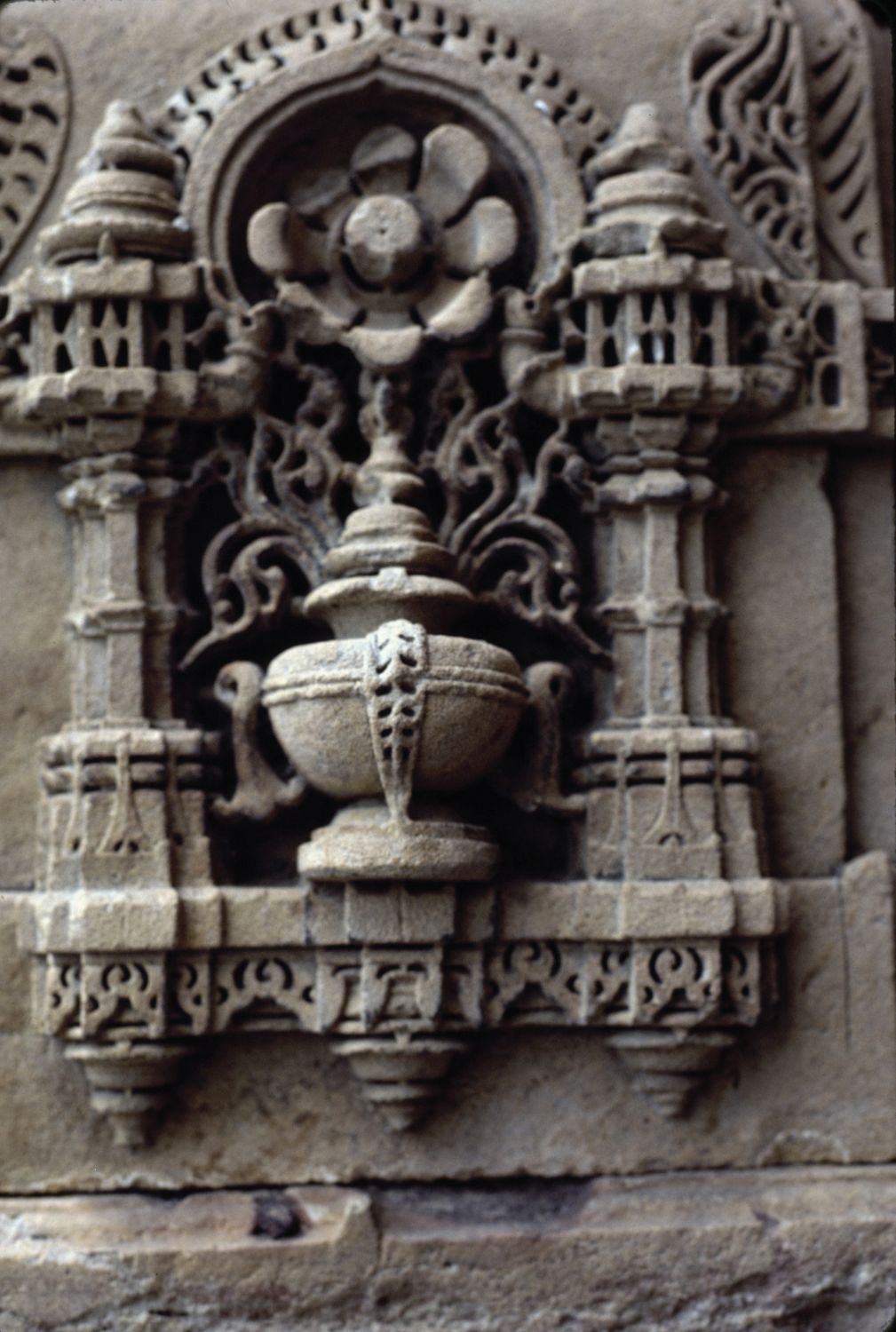 Mosque: detail of ornament on exterior.