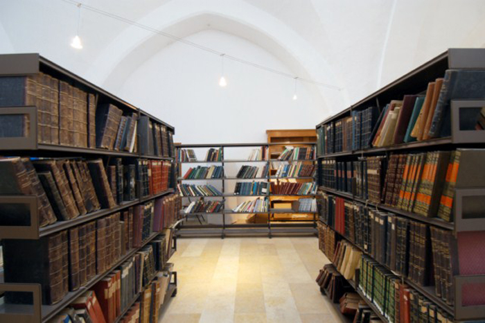 Interior, library stacks