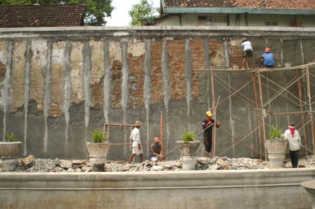 Wall plaster process