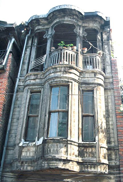 Balcony and window detail on the main façade