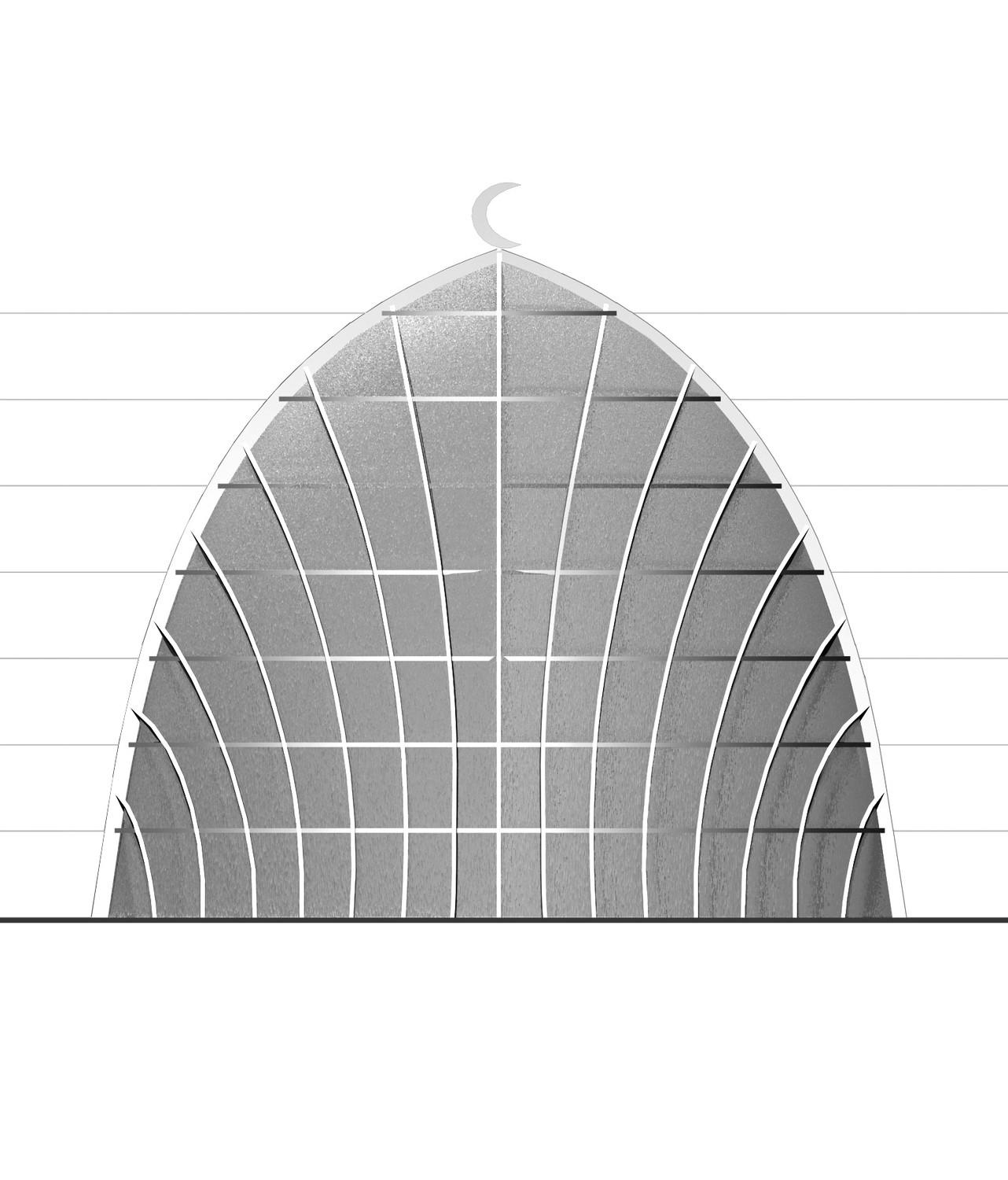 Menara Wakaf Surau Dome elevation