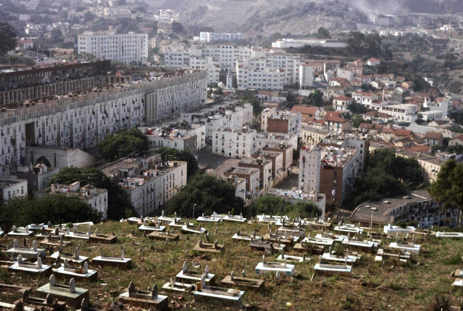 View of the Pouillon Housing Projects from the cemetery