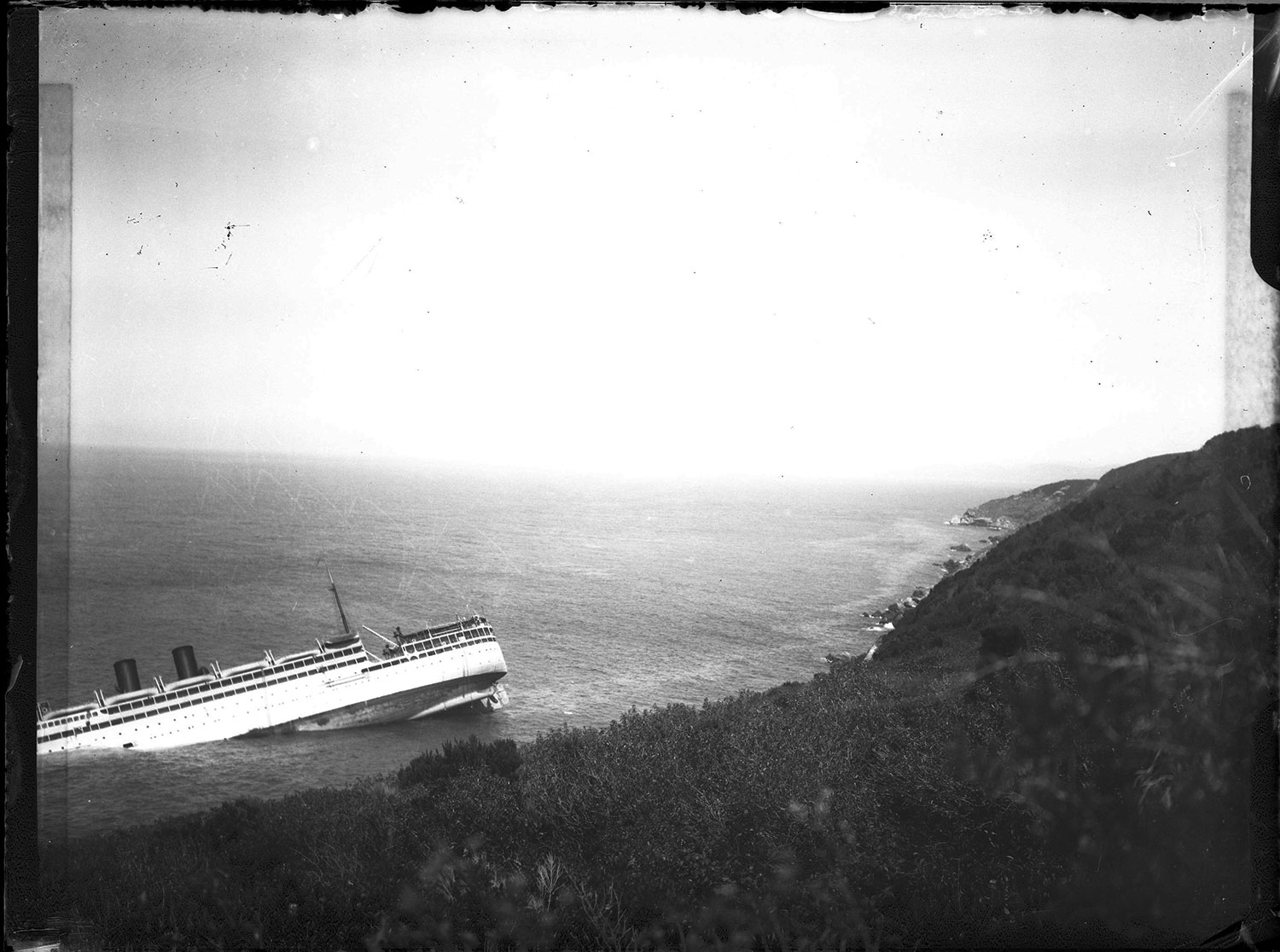 Malabata - View of a shipwreck from the coast