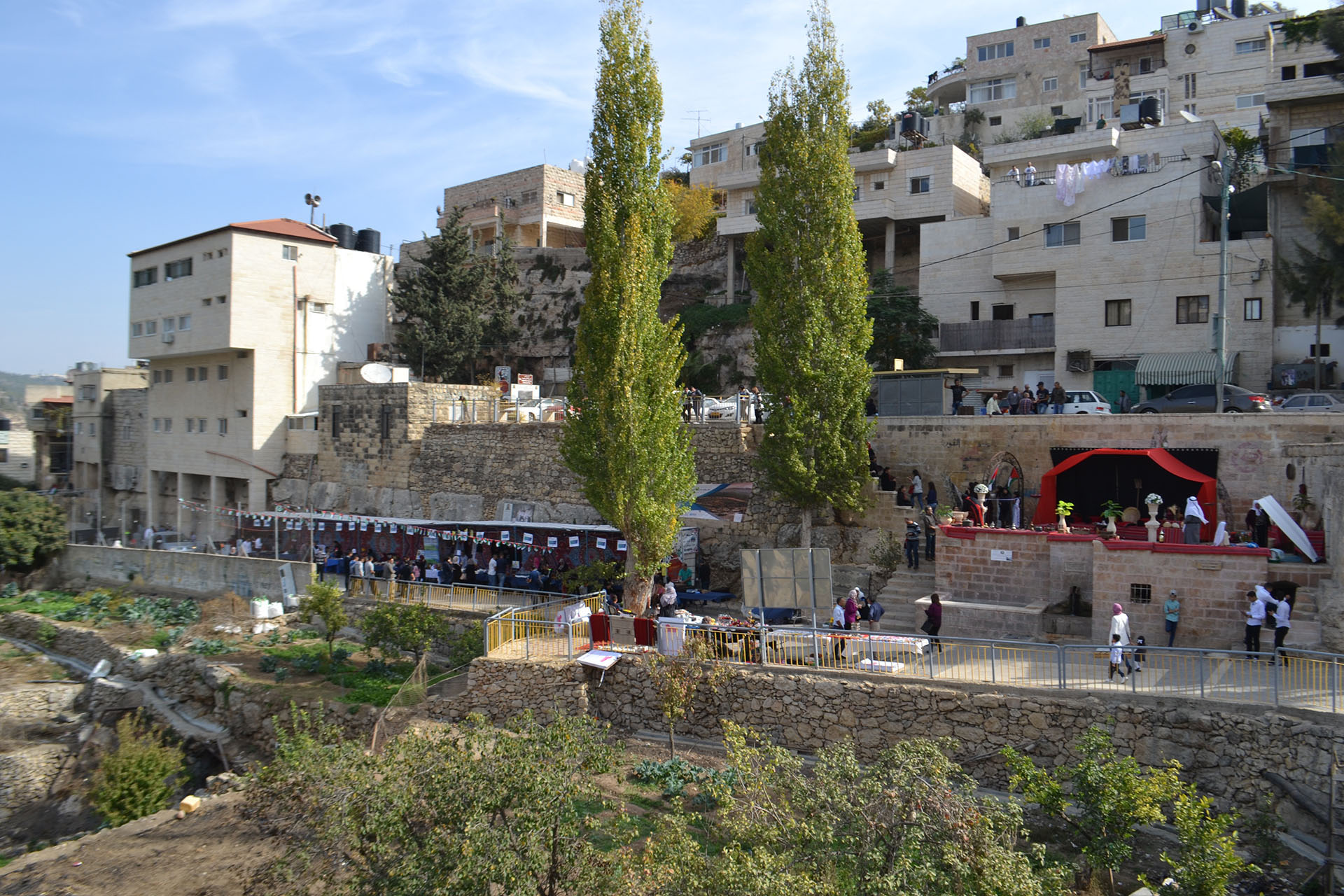 <p>General view of The Battir First Popular Market organized for two full days after the completion of rehabilitation works.</p>
