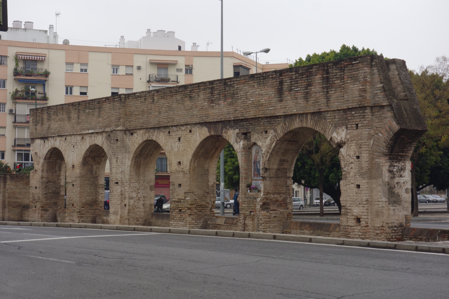Caños de Carmona - Remains of the aqueduct near Calle Puerta de Carmona, seen from the south