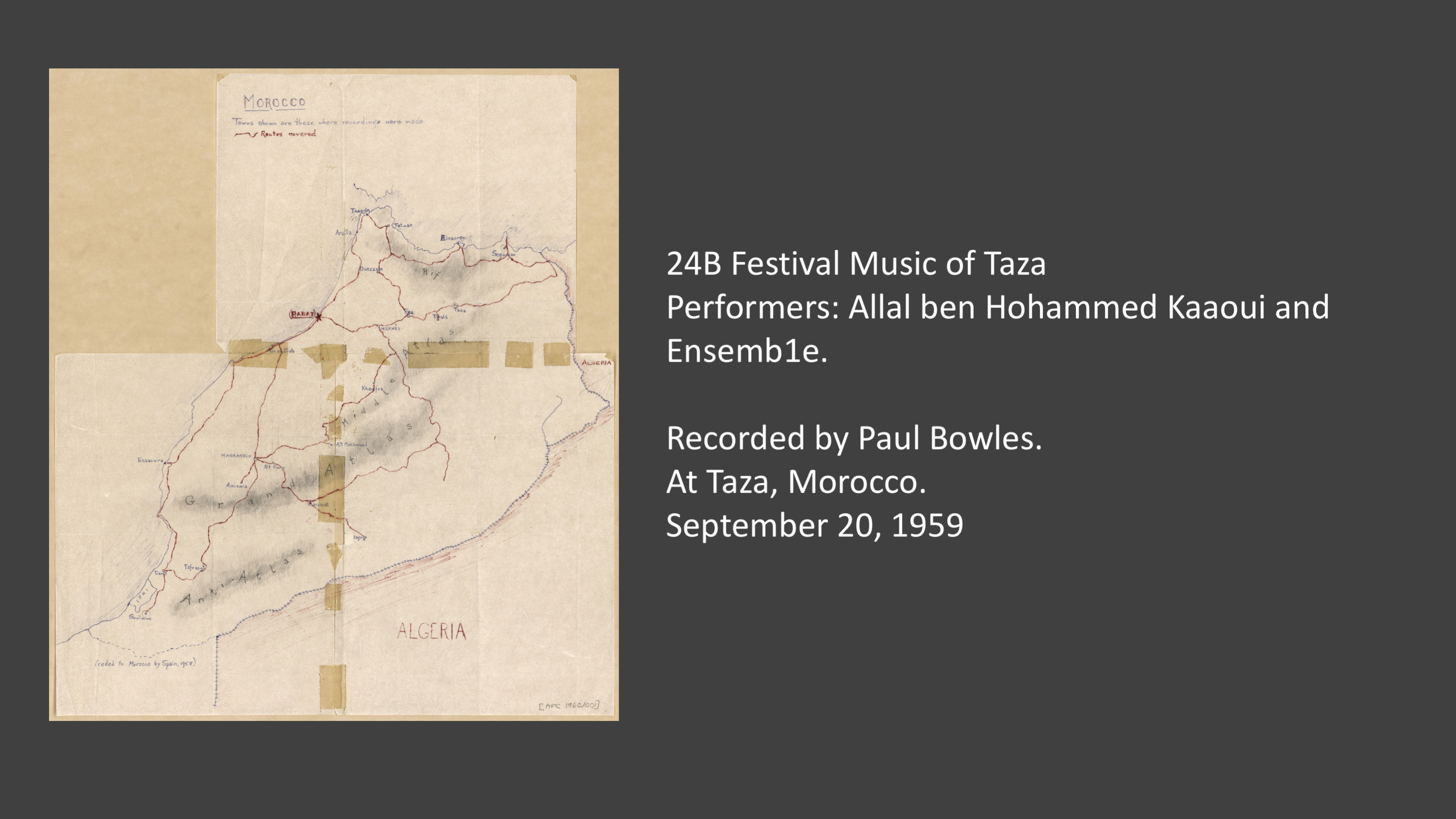 24B Festival Music of Taza
Performers: Allal ben Mohammed Kaaoui and Ensemble