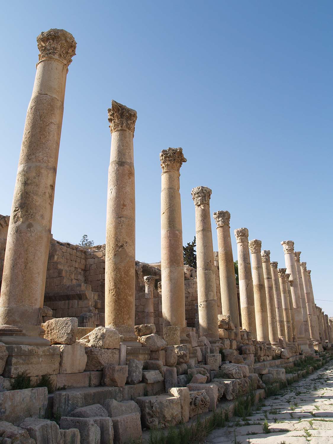 View of colonnade along the Cardo Maximus