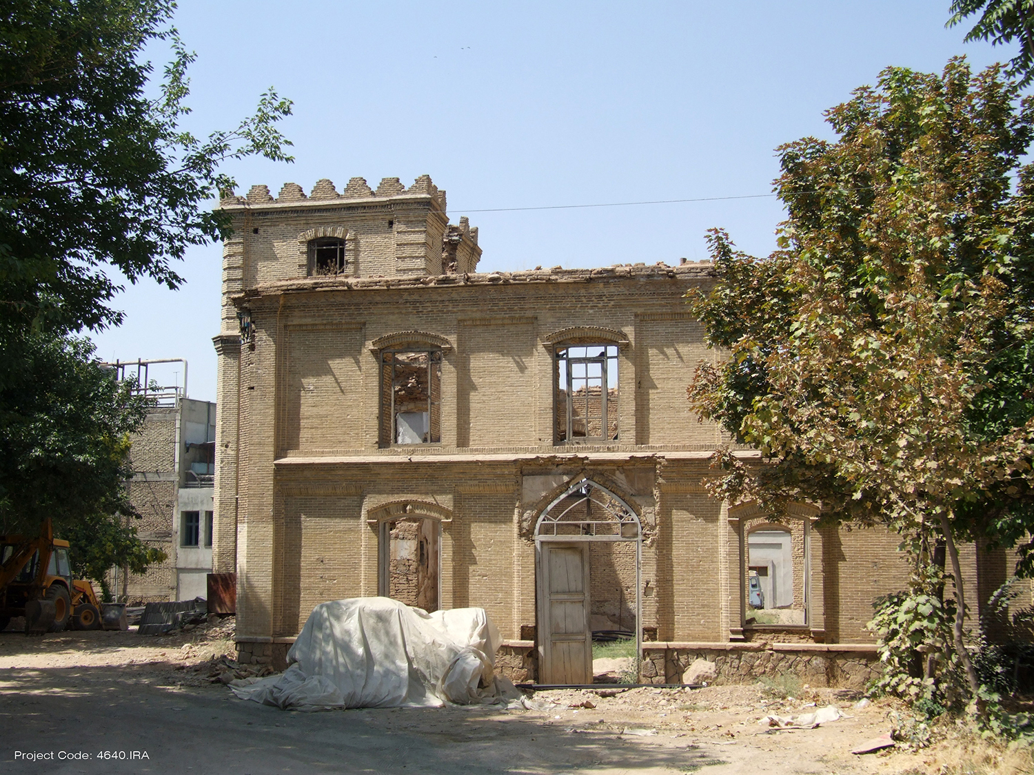 North facade of the ruin