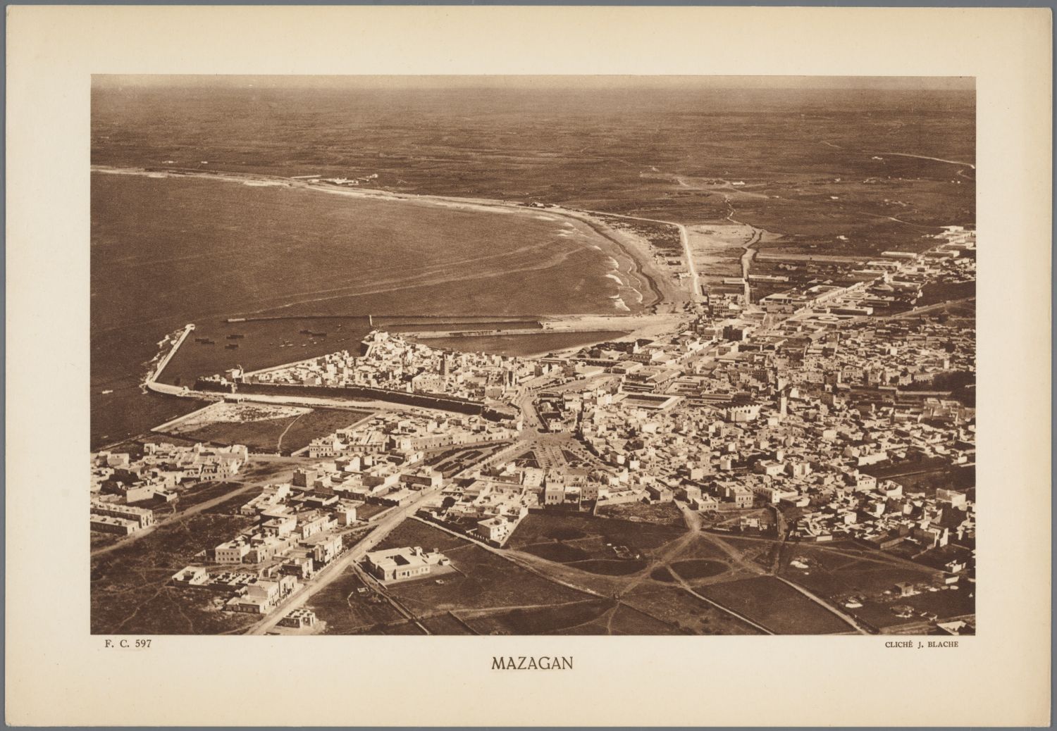 Aerial view of the town