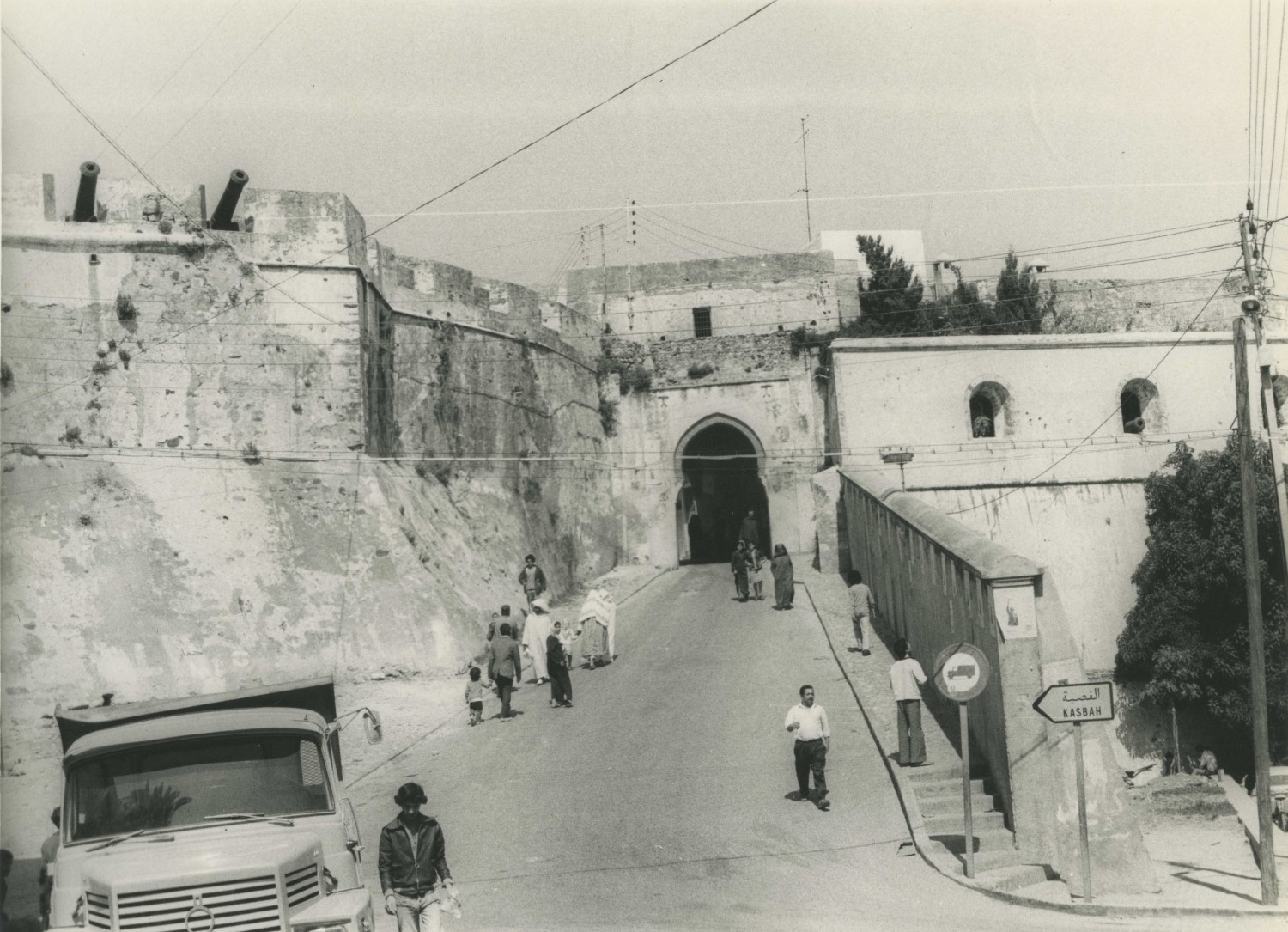 View from Rue Assad Ibn al Farrat toward Bab Marshan and Burj Ben Amar