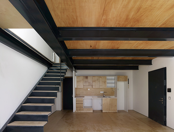 Interior of a duplex apartment - stair  