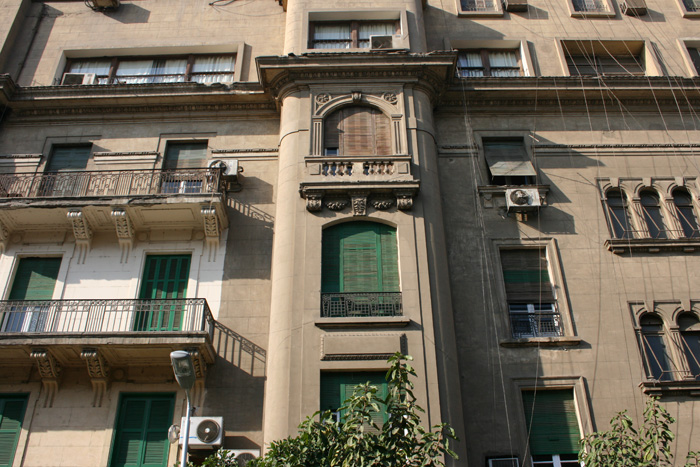 Main facade with decorative elements in Neo-Classical style and Neo-Renaissance 