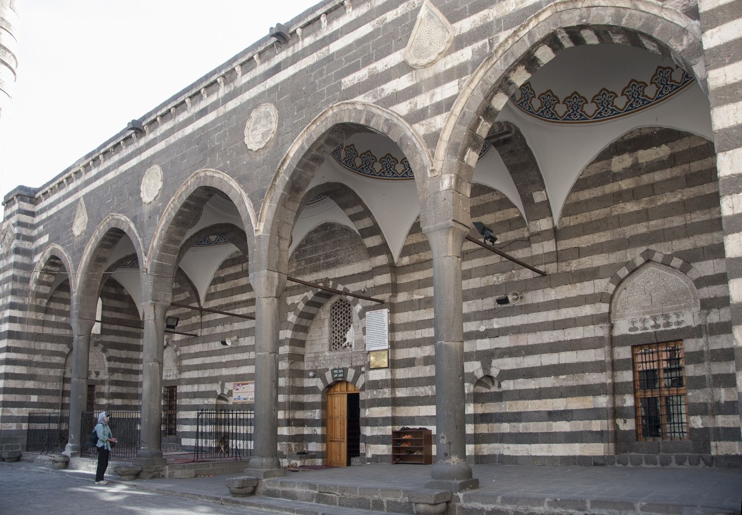 View of portico fronting the mosque on its north side.